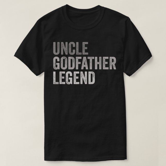 Camiseta Mens Tio Padrinho Legenda Para Um Tio Favorito F (Frente do Design)