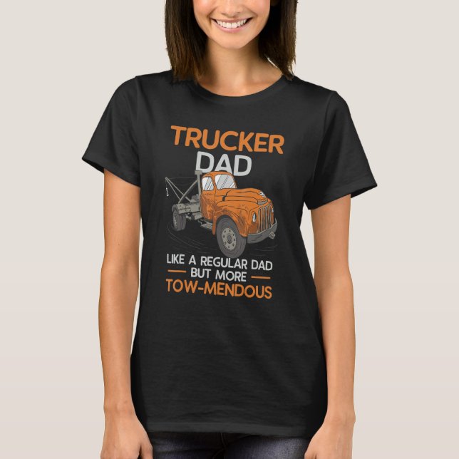 Camiseta Mens Tow Truck Dad Driver Breakdown Lorry Operator (Frente)