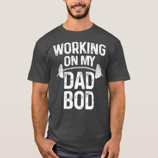 Camiseta Mens trabalhando no meu Pai Pai engraçado para o g