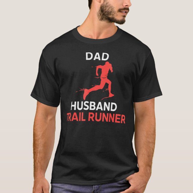 Camiseta Mens Trail Running Pai Husband Trail Runner (Frente)