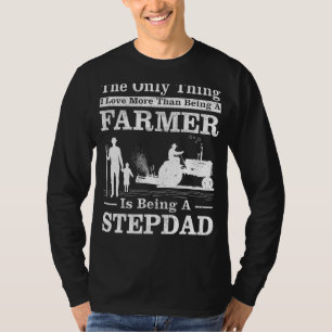 Camiseta Mens Trator Farmer Vintage Style Farmer Stepdad F