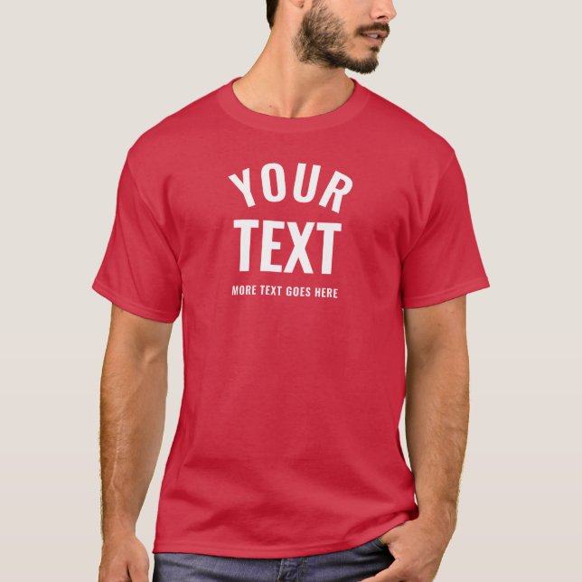 Camiseta Mens Trendy Elegante Moderno Melhor Vermelho Carde (Frente)