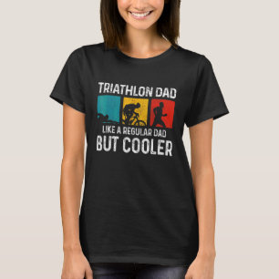 Camiseta Mens Triathlon Pai Como Um Pai Regular Mas Mais Fr