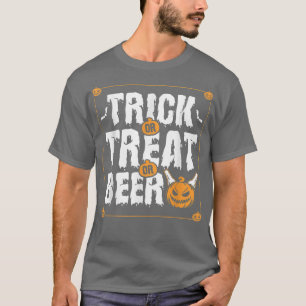 Camiseta Mens Trick ou cerveja ou trate tudo o que eu quero