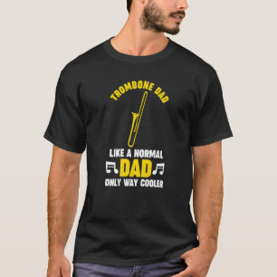 Camiseta Mens trombone pai como um musical de trombone norm