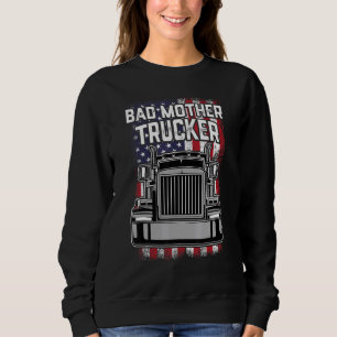 Camiseta Mens Trucker Driver Bad Madre Trucker Big Rig Sem