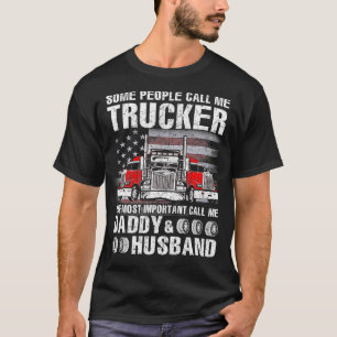Camiseta Mens Trucker O Papá Hus Motorista De Caminhão