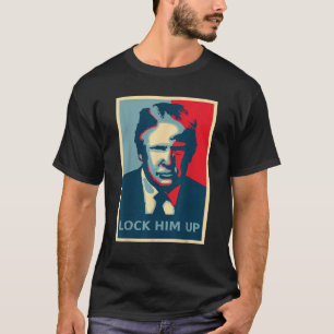 Camiseta Mens Trump Trump Trava-O Para Cima Poster Shirt Bl
