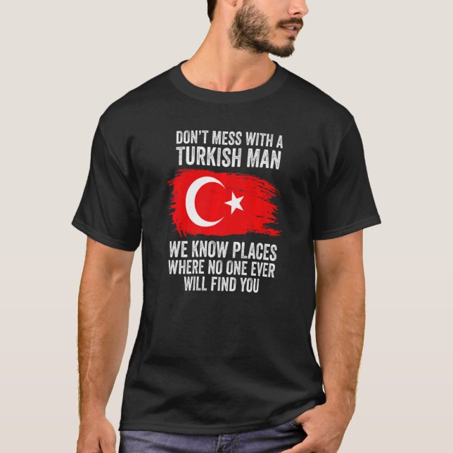 Camiseta Mens Turkey Flag (Frente)