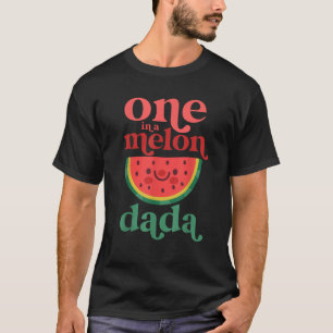 Camiseta Mens Um Em Um Melão Dada Melancia Cuta Primeiro Bi