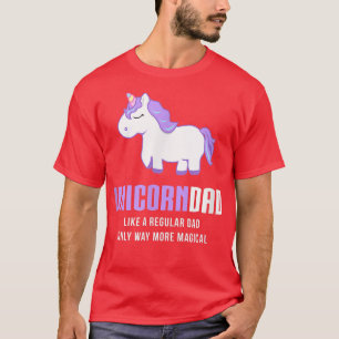Camiseta Mens Unicorn Pai, Engraçado Presente Mágico