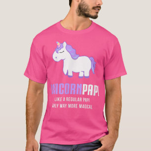 Camiseta Mens Unicorn Papi, Engraçado Presente Mágico