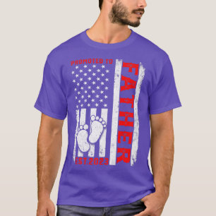 Camiseta Mens USA Flag Promovido Ao Padre Fami Do Ano 2023