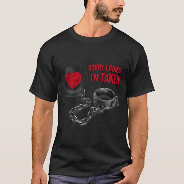 Camiseta Mens Valentine's Day - Ball And Chain  (Frente)