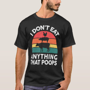 Camiseta Mens Vegan-Shirt Não Comem Nada Veganismo De Poop 