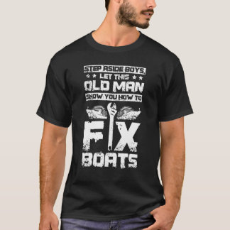 Camiseta Mens Velho conserta barcos