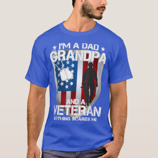 Camiseta Mens Veteran s For Men Im A Dad Grandpa Veteran US