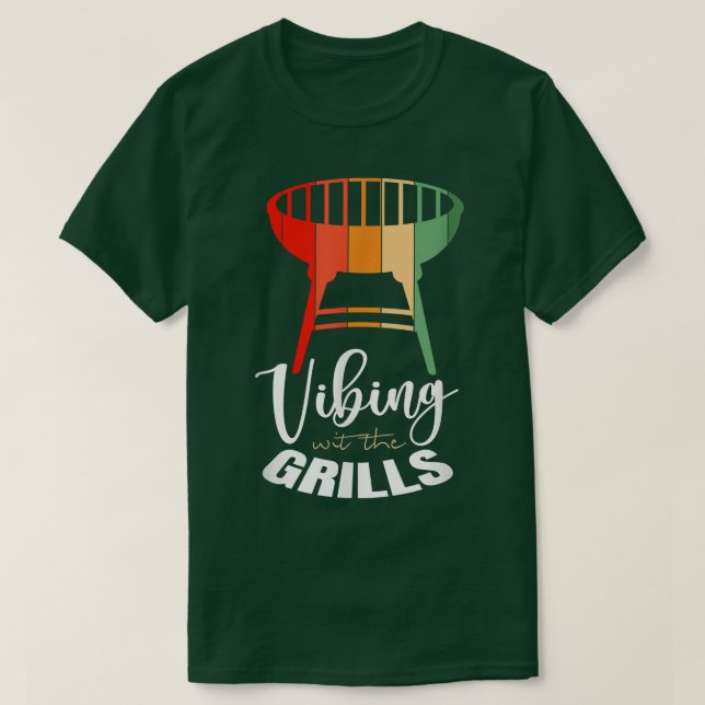 Camiseta Mens Vibes Agradáveis Da Citação De Griling (Frente do Design)
