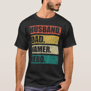 Camiseta Mens Video Game Vintage Marido Pai Gamer Padre