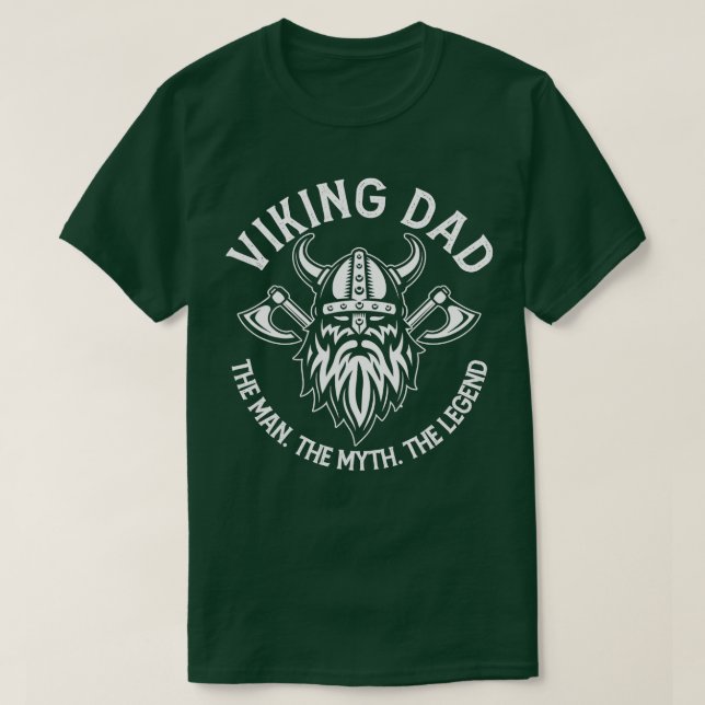 Camiseta Mens Viking Pai Engraçado Viking Norse Mythology F (Frente do Design)