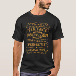Camiseta Mens Vintage 1952 Man Myth Legend 70 Year Old Gift