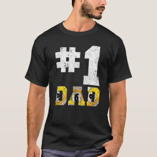 Camiseta Mens Vintage 1 Pai Número Um Bilhar Pai Pai