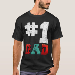 Camiseta Mens Vintage 1 Pai Número Um Pai Boliche Pai