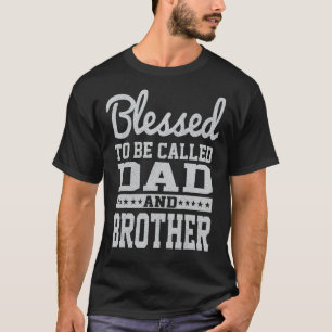 Camiseta Mens Vintage Abençoado Por Ser Chamado Pai E Irmão