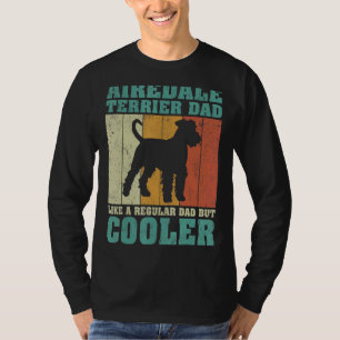 Camiseta Mens Vintage Airedale Terrier Pai Como Um D Regula