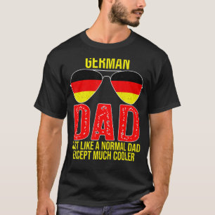 Camiseta Mens Vintage Alemanha Pai Bandeira Óculos de sol F