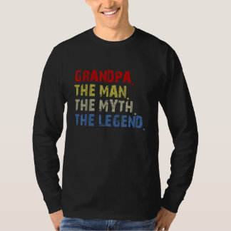 Camiseta Mens Vintage Avô O Homem O Mito A Legenda F