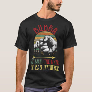 Camiseta Mens Vintage Bubba O Homem Mete Uma Má Influência 