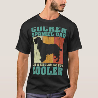 Camiseta Mens Vintage Cocker Spaniel Pai Como Um Pai Regula