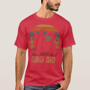 Camiseta Mens Vintage Corgi Pai Funny Welsh Corgi Papa 865