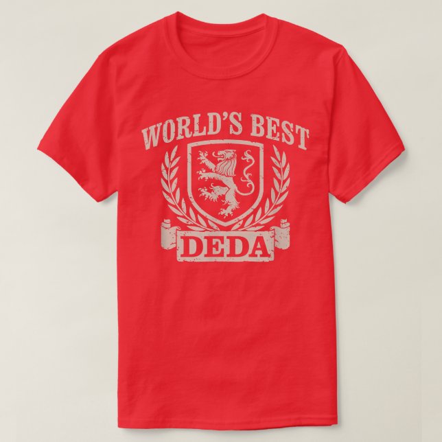 Camiseta Mens Vintage Crest World's Best Deda  (Frente do Design)