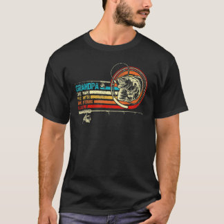 Camiseta Mens Vintage - Dia de os pais Vovô de Pesca Retro