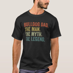 Camiseta Mens Vintage Dog Pai Man Myend S, Bulldog Da
