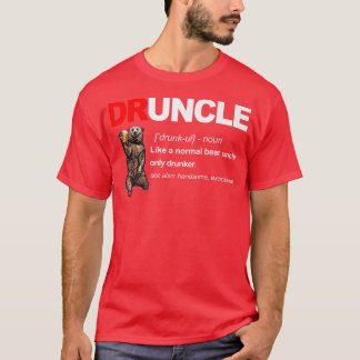 Camiseta Mens Vintage Druncle Bear Funkle Beer Engraçado Te