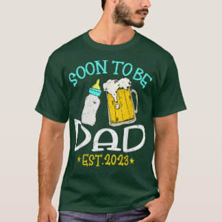 Camiseta Mens Vintage Em Breve Para Ser Pai 2023 Engraçada