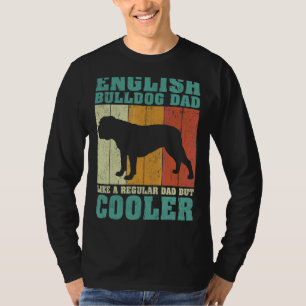 Camiseta Mens Vintage English Buldog Pai Como Um Da Normal