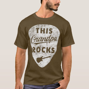 Camiseta Mens Vintage Este Vovô Roda Guitarra Pick 2 Sid