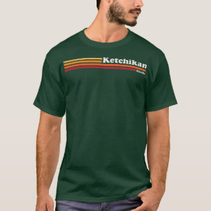 Camiseta Mens Vintage Estilo Gráfico Ketchikan Alaska 1980