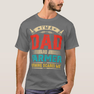 Camiseta Mens Vintage Eu sou um Pai e um Farmer Engraçado P