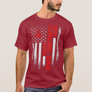 Camiseta Mens Vintage EUA - Pai Americano de Melhor Curva d