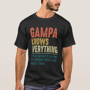 Camiseta Mens Vintage Gampa sabe tudo pelo pai
