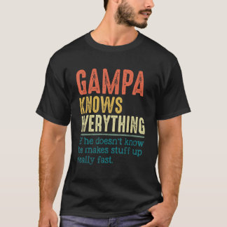 Camiseta Mens Vintage Gampa sabe tudo pelo pai