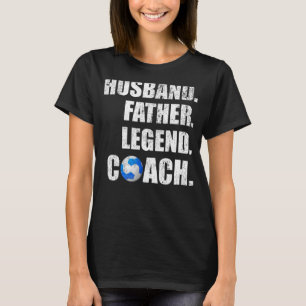 Camiseta Mens Vintage Husband Padre Legend Handball Coach