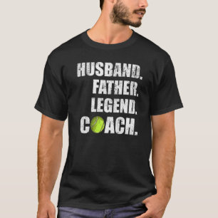 Camiseta Mens Vintage Husband Padre Legend Tênis treinador
