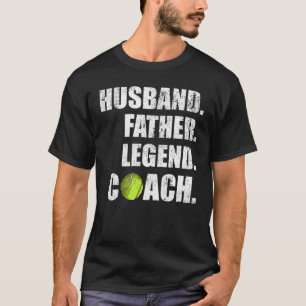Camiseta Mens Vintage Husband Padre Legend Tênis treinador