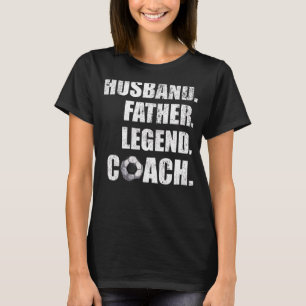 Camiseta Mens Vintage Husband Padre Legend Treinador de Fut